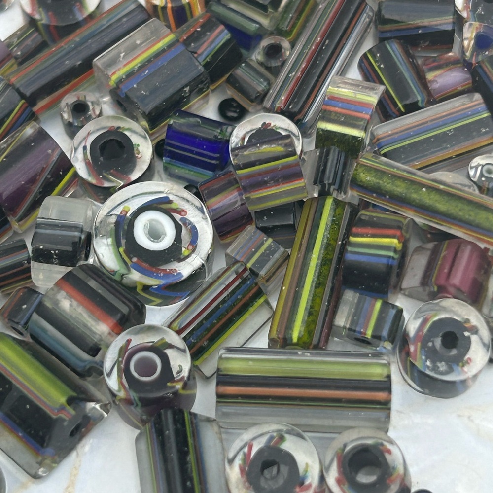 Multicolor Glass Furnace Cane Beads - Crafting Jewelry Supplies - Picture 4 of 7